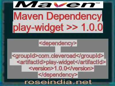 Maven dependency of play-widget version 1.0.0