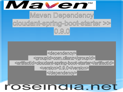 Maven dependency of cloudant-spring-boot-starter version 0.9.0