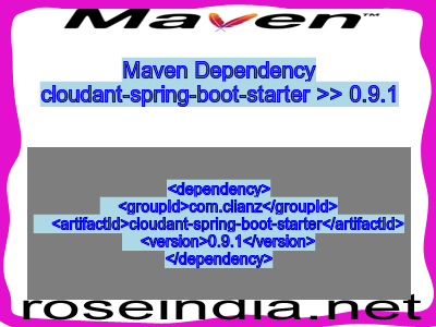 Maven dependency of cloudant-spring-boot-starter version 0.9.1