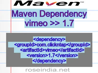 Maven dependency of vimeo version 1.7