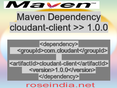 Maven dependency of cloudant-client version 1.0.0