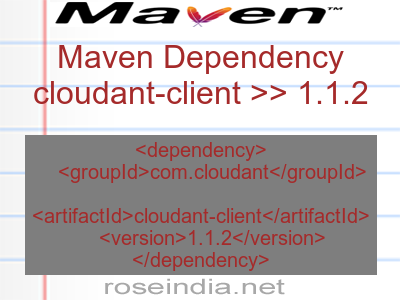 Maven dependency of cloudant-client version 1.1.2