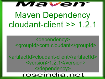Maven dependency of cloudant-client version 1.2.1