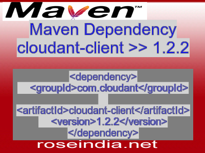 Maven dependency of cloudant-client version 1.2.2