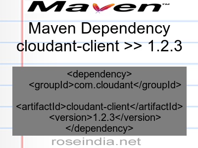 Maven dependency of cloudant-client version 1.2.3