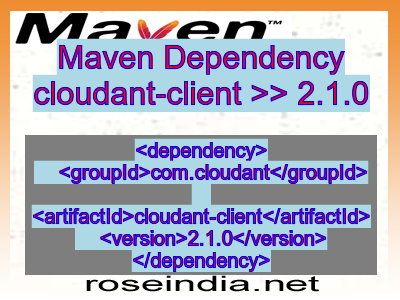 Maven dependency of cloudant-client version 2.1.0