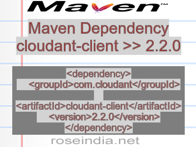Maven dependency of cloudant-client version 2.2.0