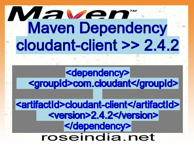 Maven dependency of cloudant-client version 2.4.2