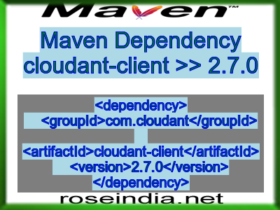 Maven dependency of cloudant-client version 2.7.0