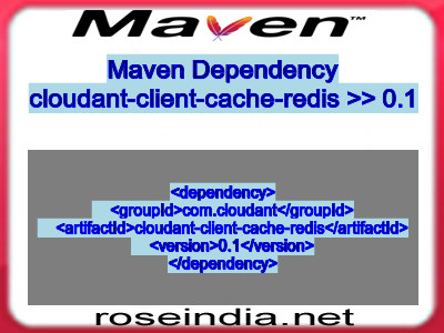 Maven dependency of cloudant-client-cache-redis version 0.1