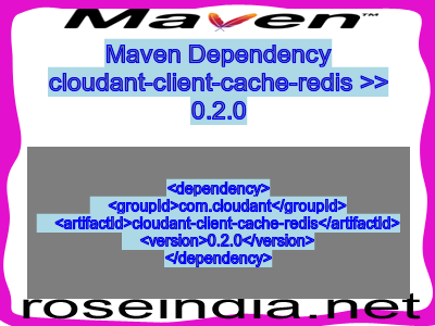 Maven dependency of cloudant-client-cache-redis version 0.2.0