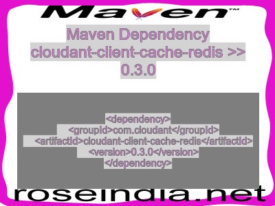Maven dependency of cloudant-client-cache-redis version 0.3.0