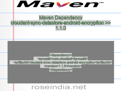 Maven dependency of cloudant-sync-datastore-android-encryption version 1.1.0