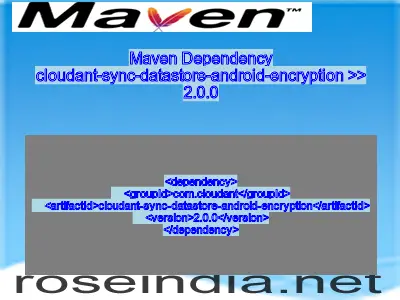 Maven dependency of cloudant-sync-datastore-android-encryption version 2.0.0