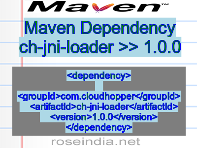 Maven dependency of ch-jni-loader version 1.0.0