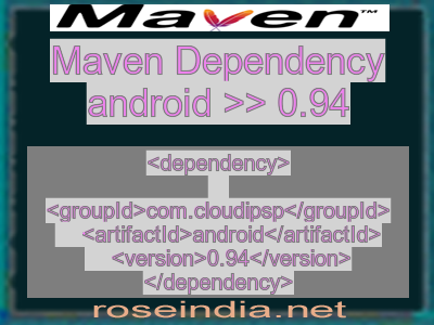 Maven dependency of android version 0.94
