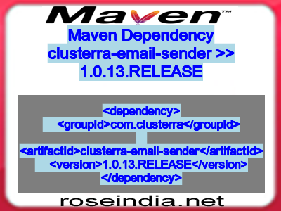 Maven dependency of clusterra-email-sender version 1.0.13.RELEASE