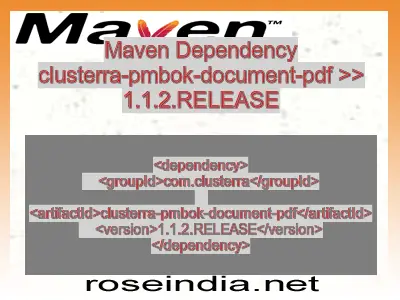 Maven dependency of clusterra-pmbok-document-pdf version 1.1.2.RELEASE