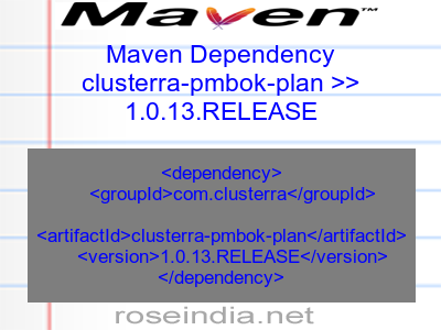 Maven dependency of clusterra-pmbok-plan version 1.0.13.RELEASE