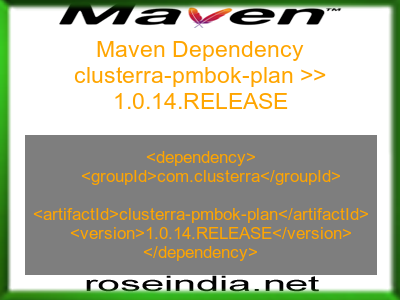 Maven dependency of clusterra-pmbok-plan version 1.0.14.RELEASE