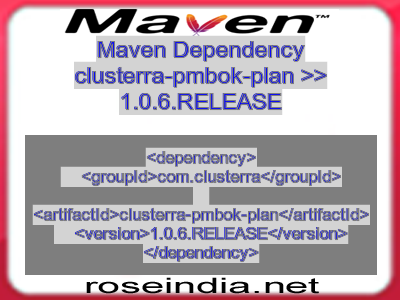 Maven dependency of clusterra-pmbok-plan version 1.0.6.RELEASE