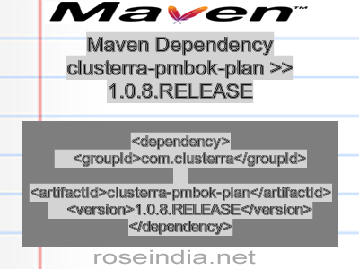 Maven dependency of clusterra-pmbok-plan version 1.0.8.RELEASE