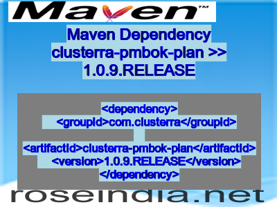 Maven dependency of clusterra-pmbok-plan version 1.0.9.RELEASE