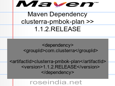 Maven dependency of clusterra-pmbok-plan version 1.1.2.RELEASE