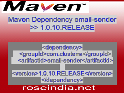 Maven dependency of email-sender version 1.0.10.RELEASE