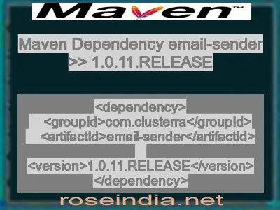 Maven dependency of email-sender version 1.0.11.RELEASE