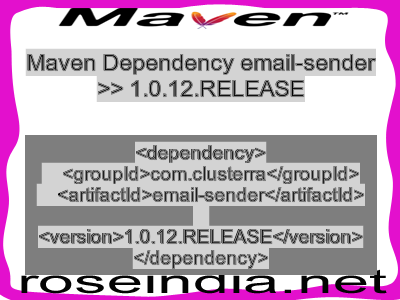 Maven dependency of email-sender version 1.0.12.RELEASE