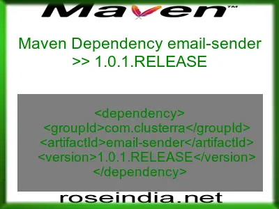Maven dependency of email-sender version 1.0.1.RELEASE