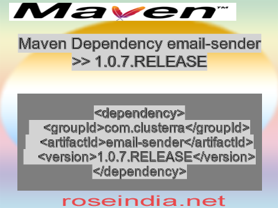 Maven dependency of email-sender version 1.0.7.RELEASE