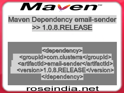 Maven dependency of email-sender version 1.0.8.RELEASE