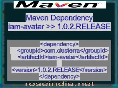 Maven dependency of iam-avatar version 1.0.2.RELEASE