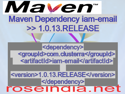 Maven dependency of iam-email version 1.0.13.RELEASE