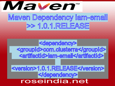 Maven dependency of iam-email version 1.0.1.RELEASE