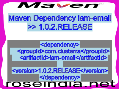 Maven dependency of iam-email version 1.0.2.RELEASE