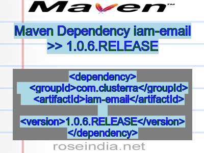 Maven dependency of iam-email version 1.0.6.RELEASE