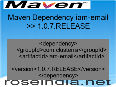 Maven dependency of iam-email version 1.0.7.RELEASE