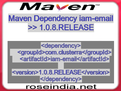 Maven dependency of iam-email version 1.0.8.RELEASE
