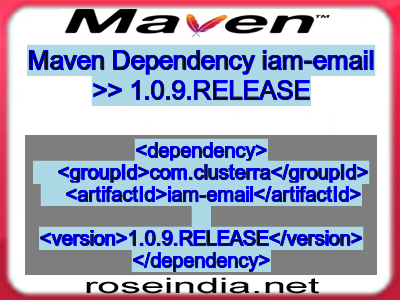 Maven dependency of iam-email version 1.0.9.RELEASE
