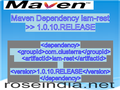 Maven dependency of iam-rest version 1.0.10.RELEASE