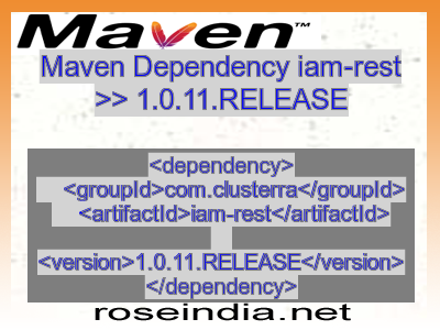 Maven dependency of iam-rest version 1.0.11.RELEASE