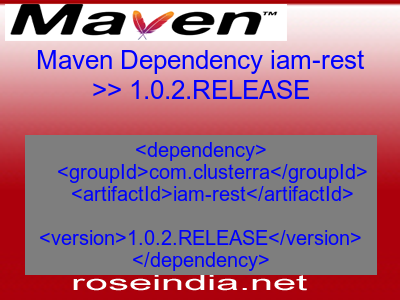 Maven dependency of iam-rest version 1.0.2.RELEASE