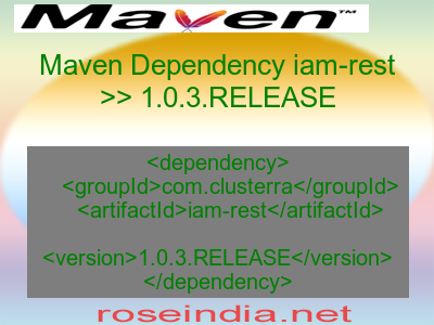 Maven dependency of iam-rest version 1.0.3.RELEASE