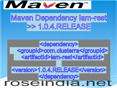 Maven dependency of iam-rest version 1.0.4.RELEASE