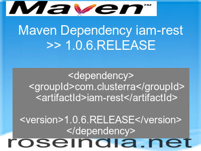 Maven dependency of iam-rest version 1.0.6.RELEASE