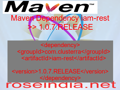 Maven dependency of iam-rest version 1.0.7.RELEASE