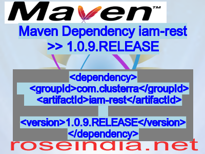 Maven dependency of iam-rest version 1.0.9.RELEASE